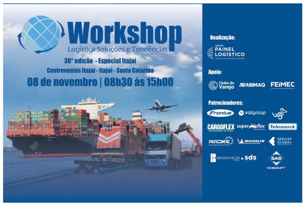Será nesta quarta-feira, em Itajaí, o maior workshop de logística itinerante do país